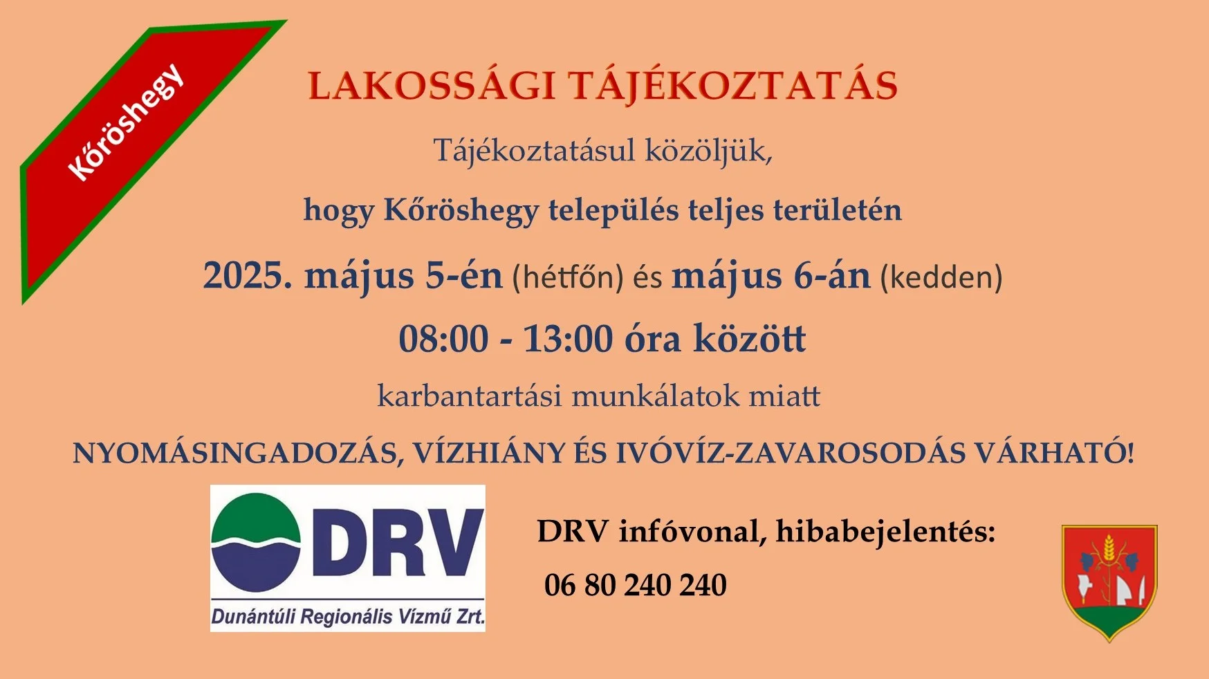 Vízhiány 2025 május 5-6